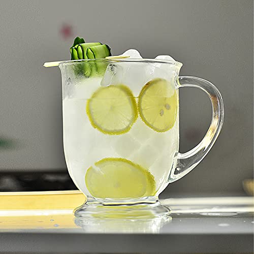 Szuah 15 Oz Clear Coffee Mug, Clear Mugs, (6 Pack) Glass Coffee Mugs With Handles Glass Mugs For Hot Beverages, Perfect For Coffe Latte Cappuccino Beer Juice, Microwave, Dishwasher Safe #TOP5