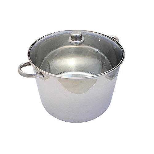 Preisvergleich Produktbild 9 Liter Kochtopf Induktionskochtopf Edelstahl Suppentopf Fleischtopf Gemüsetopf Universaltopf Nudeltopf Gulaschtopf Induktion