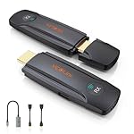 Wireless HDMI Transmitter and Receiver, Plug & Play HDMI Wireless Transmitter and Receiver 4K w/2.4G/ 5G, HD Extender Kit Support USB C Streaming Video Audio to Monitor TV from Laptop Camera STB (60m)