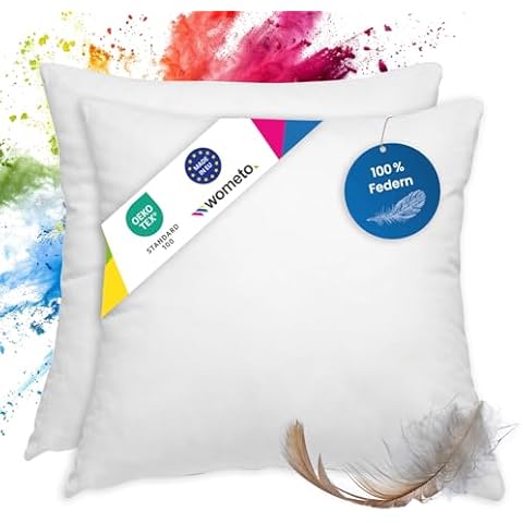 Lot de 2 oreillers en plumes wometo Cover