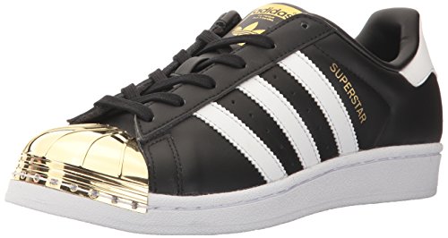 adidas Originals Women's Superstar 80s Shoes Sneaker, Core Black/White/Gold Met, 7