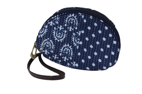 Image of P S Traders Online Women's Ladies Traditional Ikkat Cotton 5 Pieces Combo Western Bag Color Blue