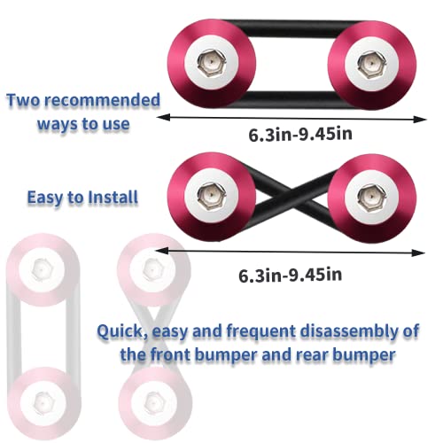 Mejiao Bumper Quick Release Kit, Quick Release Trunk Front Rear Bumper，Fasteners Fenders Holders Kit Compatible For Universal Car Bumper-Pink #TOP3