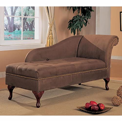 Image of Lazy Couch and Reclining Sofa /Recliner Chaise Longue /Fabric recliners /for Bedroom /Living Room /Office Reception Recliner Lounge Sofa and Armchair (Coffee Brown)