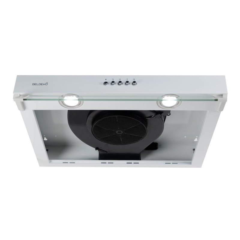 BELDEKO Hotte Casquette 60 cm Blanc 210 m3/h 100W - Marque Française
