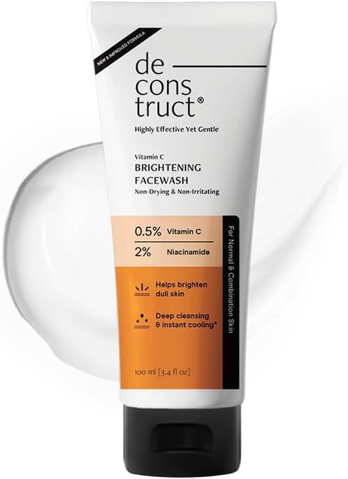 Deconstruct Vitamin C Brightening Face Wash, Brightens & Fades Dark Spots -100ml