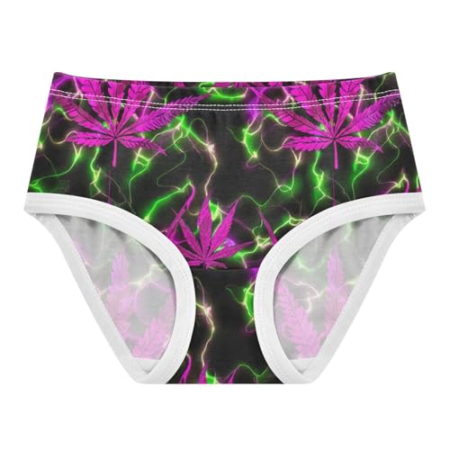 Cotton Girls Underwear Toddlers Vibrant Purple Palm Green Black Cute Panties Girl Animal Undies Kids Briefs 2t