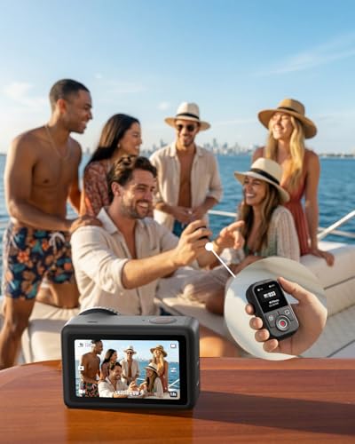 Image of TELESIN T13 Remote for DJI Osmo Action 6 /5 Pro /4 & Osmo 360 | for DJI Osmo Action 6 /5 Pro /4 and Osmo 360 - Waterproof Remote with 1.4 inch HD Screen, 50m Wireless Range and 8H Battery