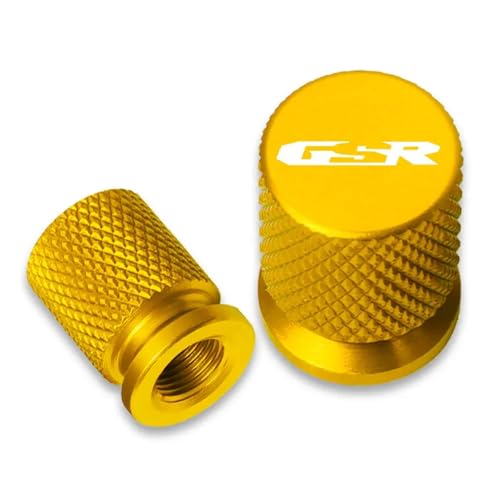 CNC-Ventileinsatzkappe Für Suzuki GSR750 GSR600 GSR400 Motorrad Rad Reifen Teile Ventilschaftkappen(Yellow)
