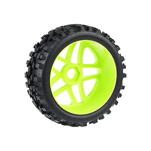 Rowiz 4PCS 1:8 RC Tires 17mm Hub Wheel Rims Pentagram for Typhon 1/8 Scale Off-Road Buggy, Green - Thumbnail 5