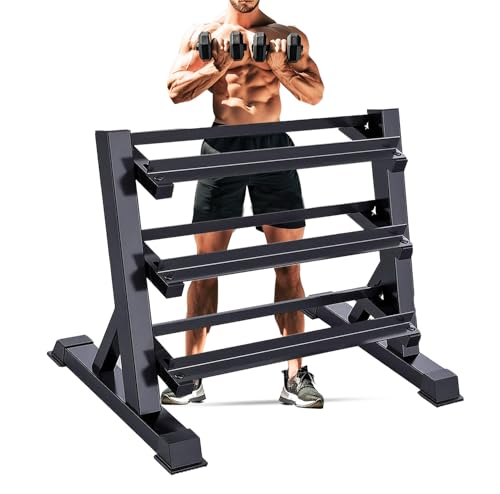 Zlinke Hantelständer Kurzhantelablage, 3 Regale Dumbbell Rack Multilevel...