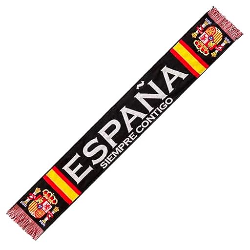 Durabol Bufanda de España Negra 130x20cm para aficionados de fútbol | Ya disponible en tu tienda friki favorita! En mundofriki.es!