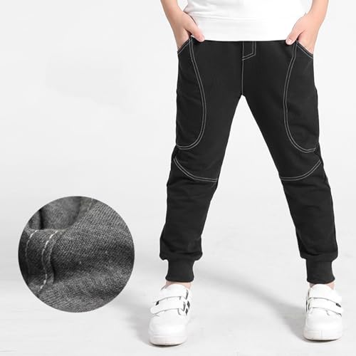 Kids Boys Cargo Joggers Pants Tapered Sweatpants Athletic Sports Dance Trousers Dungarees Bottoms with Pockets3
