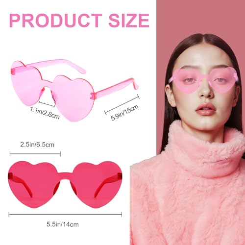 Image of Heart Sunglasses 12 /18 /24 Pcs Heart Shaped Glasses for Women Cute Funny Party Glasses Party Favors Accessories