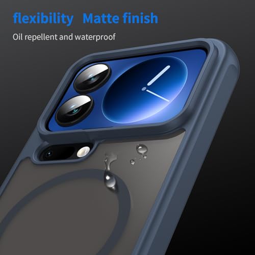 Image of Compatible with Xiaomi 17 Pro Case Cover,Compatible with MagSafe,Anti-Fall,Compatible with Xiaomi 17 Pro 5G 25098PN5AC Cell Protective Phone Case Blue