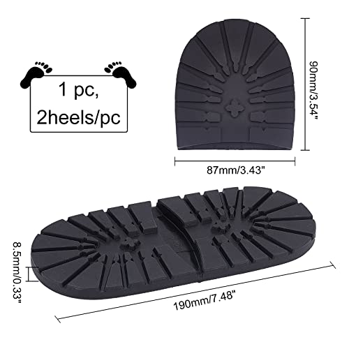 Suela y tacón de goma durable para reparación de calzado miniatura 2