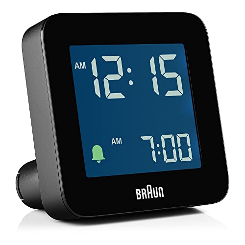 Braun Digital Alarm Clock With Snooze, Negative Lcd Display, Quick Set, Crescendo Beep Alarm In Black, Model Bc09B #TOP3