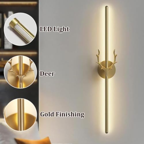 Image of fizzytech LED Deer Wall Lamp with 3 Colour Changing Modes, Decorative Wall Light for Bedroom, Living Room, Hallway, Kids Room & Home Decor, Pack of 2