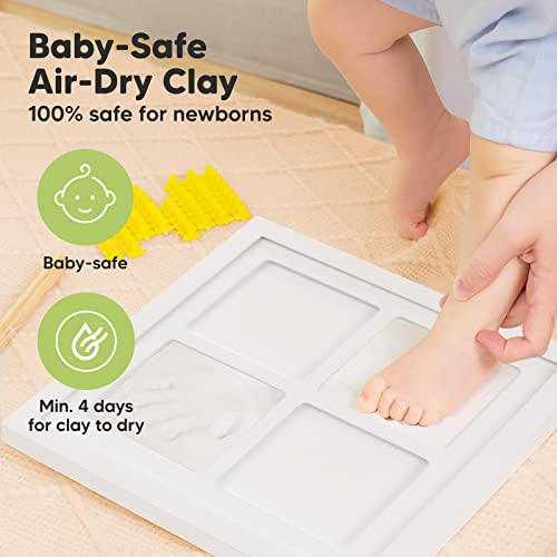 Baby Hand And Footprint Kit - Baby Footprint Kit, Baby Girl Gifts,Baby Boy Gifts,Baby Registry Search,New Baby Shower Gifts For Boys,Girls, Newborn Baby Handprint Footprint Keepsake Kit (Alpine White) #TOP1