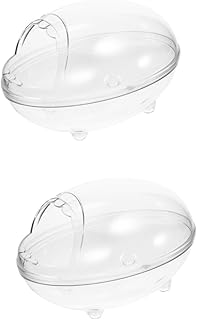 Mipcase 2 Pçs Recipiente De Banheira De Hamster Com Tampa Banheiras Com Tampas Banheira De Plástico Com Tampa Recipientes Com Tampas Brinquedos De Rato De Banheiro De Cobaia Hamster Banho