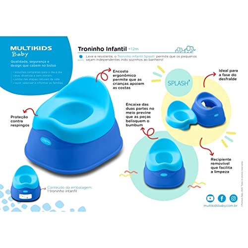 Multikids Baby Troninho Infantil Splash +12M Azul - Bb1002 Azul