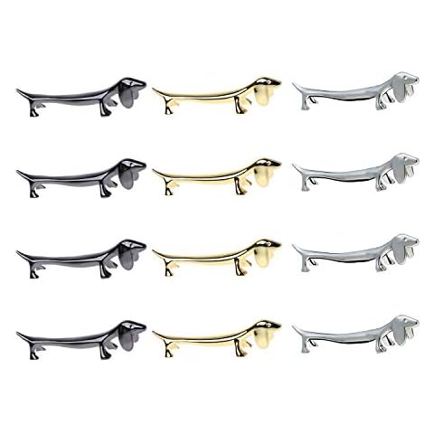 MOTZU 12 Pack Cute Dog-shaped Chopsticks Rests,Chopsticks Holder Rest Rack,Metal Knife Stand Spoon Fork Rack,Japanese Style Dinner Table Kitchen Decor,Tableware Decorative Holders for Restaurants Cover