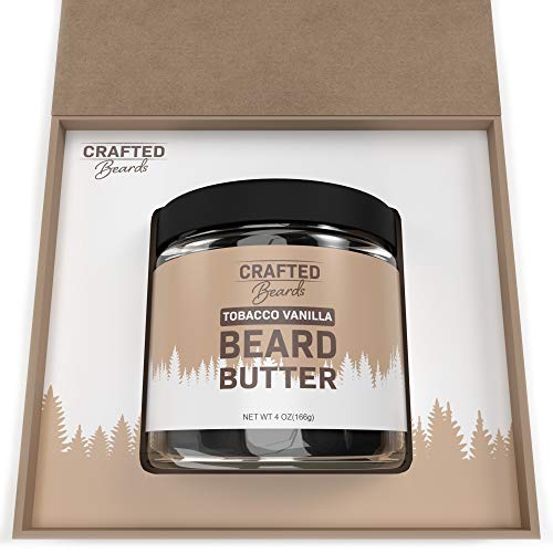 Crafted Deluxe Beard Butter for Men. Leave-in Conditioner to Shape, Soften & Moisturize Your Beard - Made in the USA wit