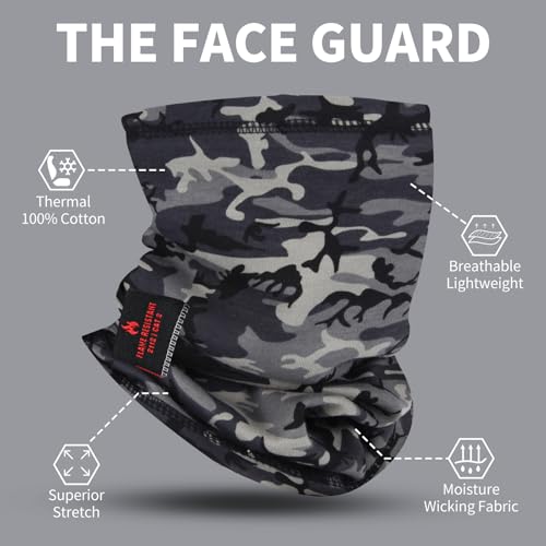 Image of FR Neck Gaiter Fire Resistant Face Mask for Emergency Prep, Wildfire Safety - Moisture-Wicking Cotton ASTM Certified