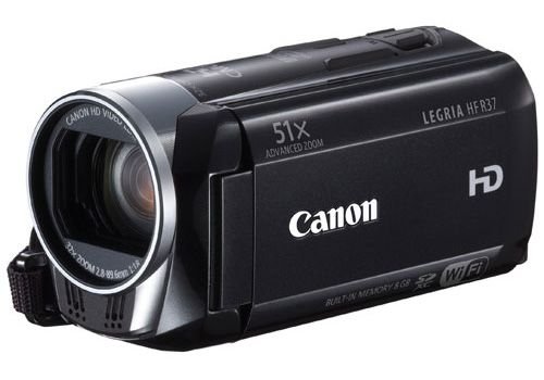 Canon Legria HF R37 Camcorder 51x Advanced Zoom Full HD CMOS Sensor 1080P Video Wi-Fi 3-Inch Screen Black (Renewed)