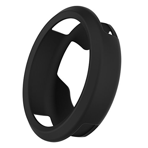 AWADUO Garmin vivomove HR Silicone Protective Case Cover Shell, Smartwatch Protective Case for Garmin vivomove HR Hybrid Smartwatch, Soft and Durable(Silicone Black)