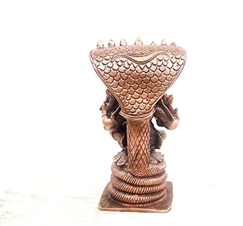 Image of Copper Idols, 10cm, Copper Handmade Lakshmi Hygirivar 394 gram, Patina Antique Finish, Pack of 1 Piece