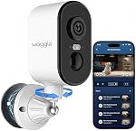 Waggle 4G LTE Cellular Security Camera Outdoor - No WiFi, 2K HD 300° Pan, Color Night Vision, AI/PIR Motion Detection, Battery + Solar Powered, 2-Way Talk & Siren Alarm, Weatherproof, 128GB SD Card