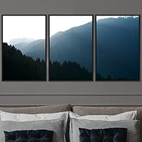 3 Piece Framed Canvas Wall Art Mountain Top Landscape Canvas Prints Home Artwork Decoration for Living Room,Bedroom - 16