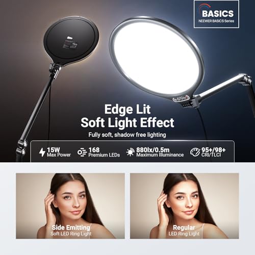 Streaming Key Lighting NEEWER Basics contra rostros oscuros en videollamadas 2