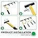Andorm Door Hinge Gap Adjustment Tool, Hinge Bender 4 in 1, Hinge Gap Adjusting Wrench Yellow Including 4 Size for Residential and Commercial