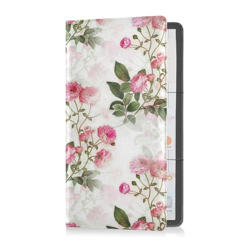 Passport Holder Women Buffalo Tartan Checkered Plaid PU Leather Covers Travel Accessory 5.7 x 4.3in