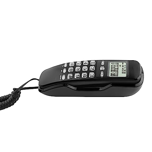 Festnetztelefon mit wandhalterung,Festnetztelefon Elektronische Appnce,Festnetz-Telefon,AnruferFestnetztelefon,Schwarz (Black)