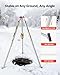 VEVOR Confined Space Tripod Kit, Heavy Duty Rescue Tripod Lifting Hoist 1200 lbs Winch, 4.1 ft Adjustable Legs, 98.5 ft Cable Portable Kit, 32.8 ft Fall Protection, 4.40-7.05 ft Working Height