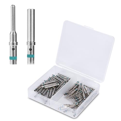MUYI 30 Pairs DT Connector Terminals Kit, Size 16 Solid Barrel Common Contacts Male Pins & Female Sockets for Wire Harness 20-14AWG
