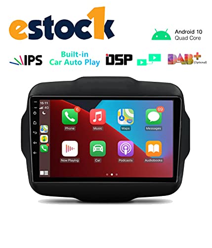 ESTOCK1 Car tablet Android 11 per Jeep Renegade Carplay integrato 2015-2021 4GB di ram 32GB di rom 9 pollici GPS autoradio navigatore WI-FI Bluetooth MirrorLink