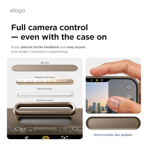 Image of elago Magnetic Leather Case Compatible with iPhone 17 Pro Max Case, All MagSafe Accessories, 6.9 inch - Built-in Magnets, Durable Vegan Leather, Shockproof, Water-Resistant (Taupe)