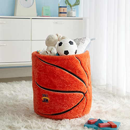 Image of Idea Nuova Space Jam: A New Legacy Basketball Plush Storage Organizer Bin, 15 inch H x 14 inch W