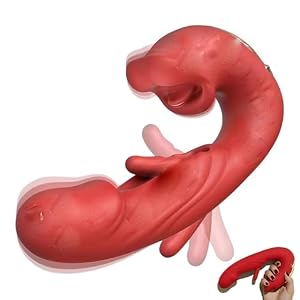 4-in-1 Pelvic Floor Activator, Pelvic Floor Trainer, Vibration, IPX7 Waterproof Quiet Design for Women (Red)