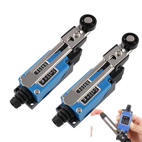 Interruptor Final de Carrera,Ajustable Final de Carrera,ME-8108 Interruptor de Límite,para Máquinas y Otros Equipos Eléctricos,2 Piezas