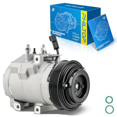Image of PHILTOP NEW Air Conditioner AC Compressor for Ford F250 /F350 Super Duty 2011-2016 6.2L,F450 /F550 Super Duty 2011-2016 6.8L,E350 /E450 Super Duty 2021-2023,F650 /F750 2016-2019 6.8L, 2021-2023 7.3L