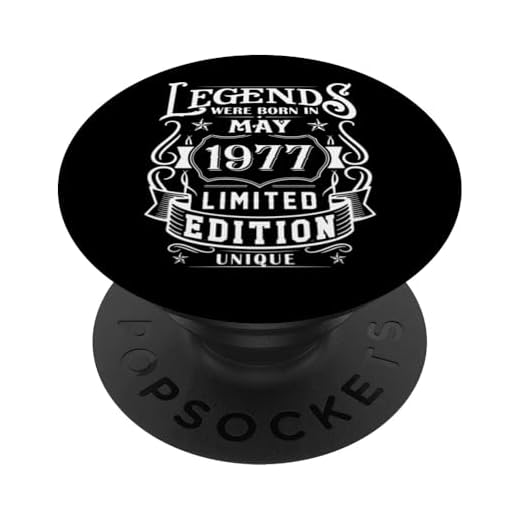 Cumpleaños Mayo 1977 Edición Limitada Regalo Legend May PopSockets PopGrip Intercambiable