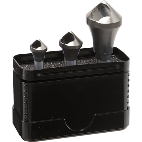 ALPEN Entgratsenker mit Querlochbohrung HSS Cobalt 3-teilig (ø 2-15 mm, Zum leichten und ratterfreien Entgraten von Bohrungen) 0229100003100