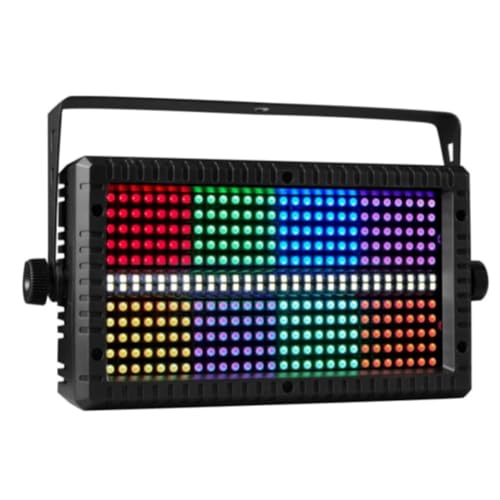 Osmond 60W Mni LED Strobe RGB 3 en 1 8 Particiones + 8000K 4 Particiones Super Bright DJ Wash Bar Strobe Stage Enchufe UE