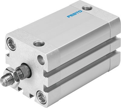 Festo ADN-20-15-A-PPS-A Cilindro compacto de doble efecto, diámetro del pistón de 20 mm, fuerza teórica 188N, carrera de 15 mm
