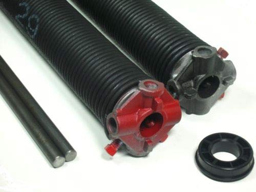 Pair .225 x 2" ID x 37 Garage Door Torsion Springs Select Length - Winding Rods Options: with Winding rods - Center Bearing Options: Center Steel Bearing